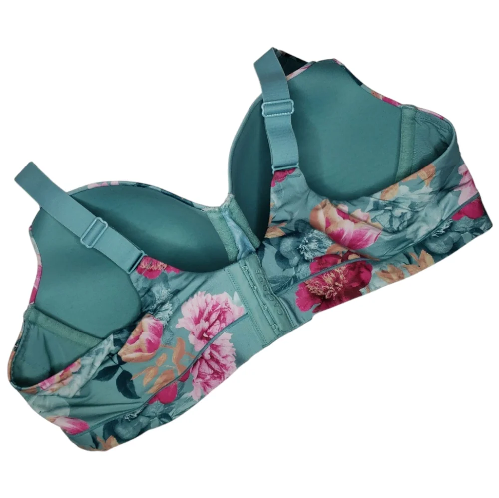 Casique Intimates Bra 44 DD Comfort Bliss Light Balconette Floral Underwire Bra